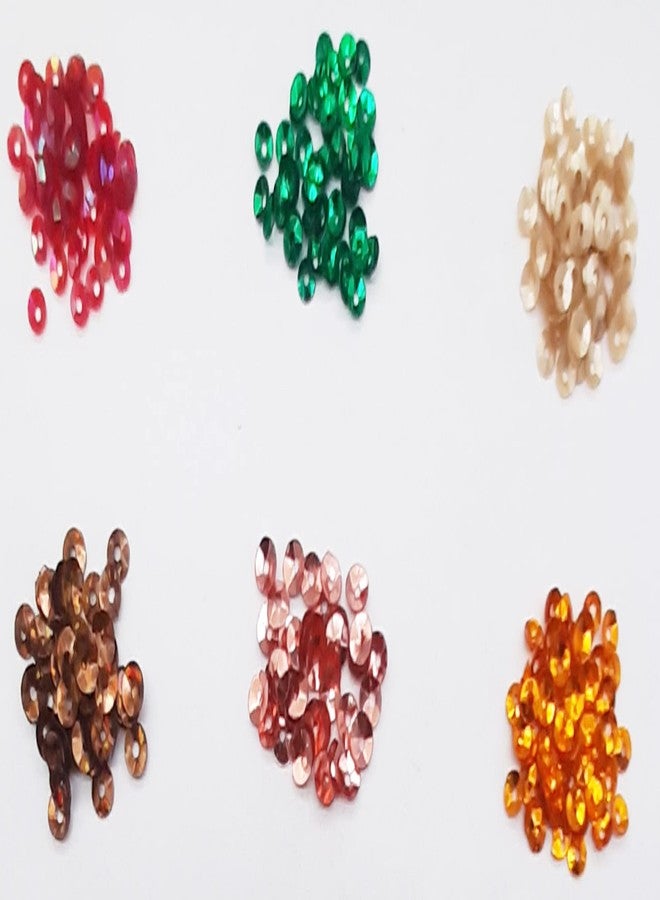 eshoppee 150 gm Multi Color Round Shape Sequins Sitara, for Jewellery Making Embroidery Material Art and Craft DIY kit (14) - Image 2